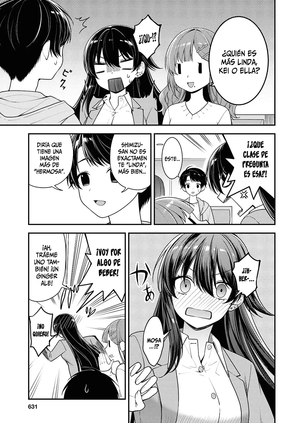 Tonari no Seki no Yankee Shimizu-san ga Kami wo Kuroku Somete Kita Capitulo 5: Capítulo 5 página 16