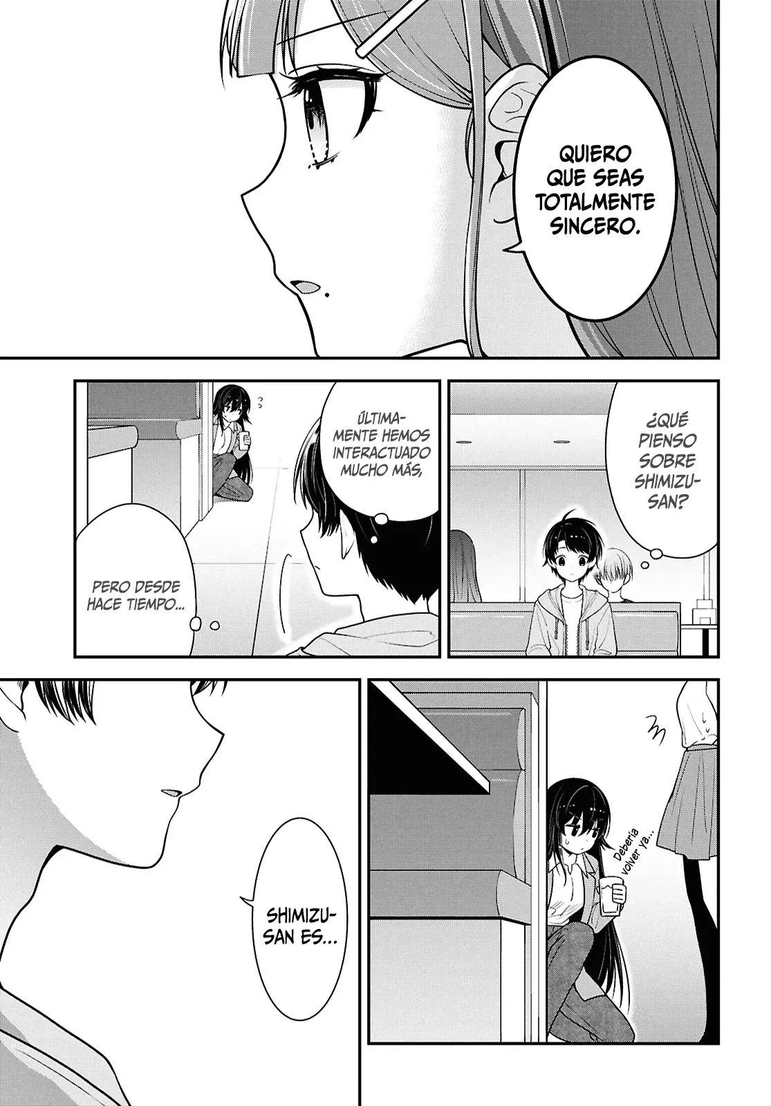 Tonari no Seki no Yankee Shimizu-san ga Kami wo Kuroku Somete Kita Capitulo 5: Capítulo 5 página 22
