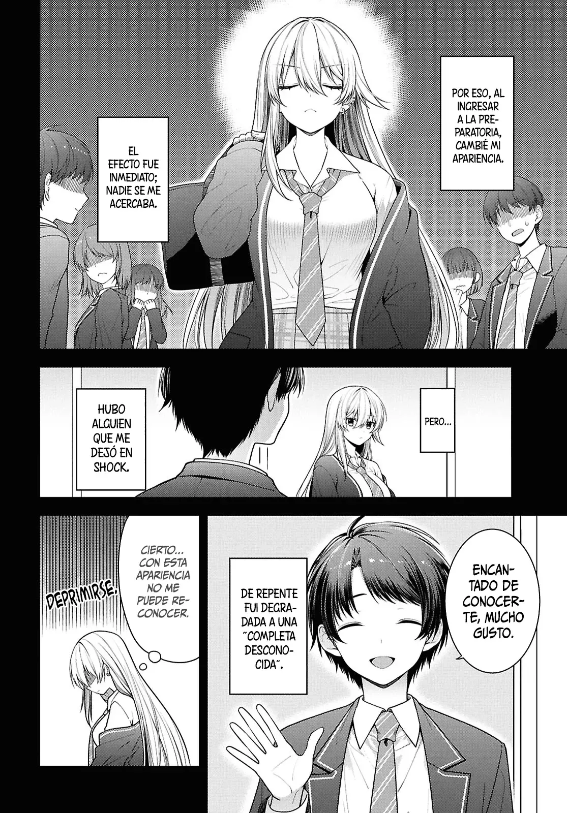 Tonari no Seki no Yankee Shimizu-san ga Kami wo Kuroku Somete Kita Capitulo 5: Capítulo 5 página 3