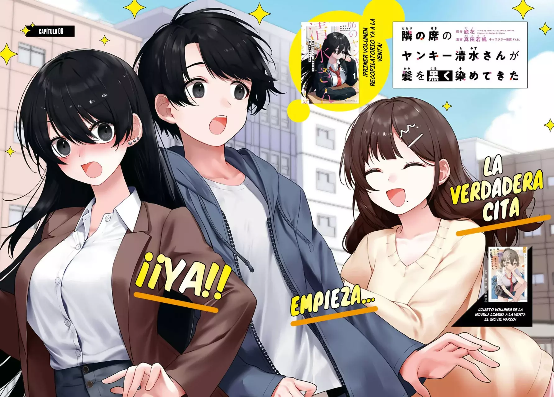 Tonari no Seki no Yankee Shimizu-san ga Kami wo Kuroku Somete Kita Capitulo 6 página 3