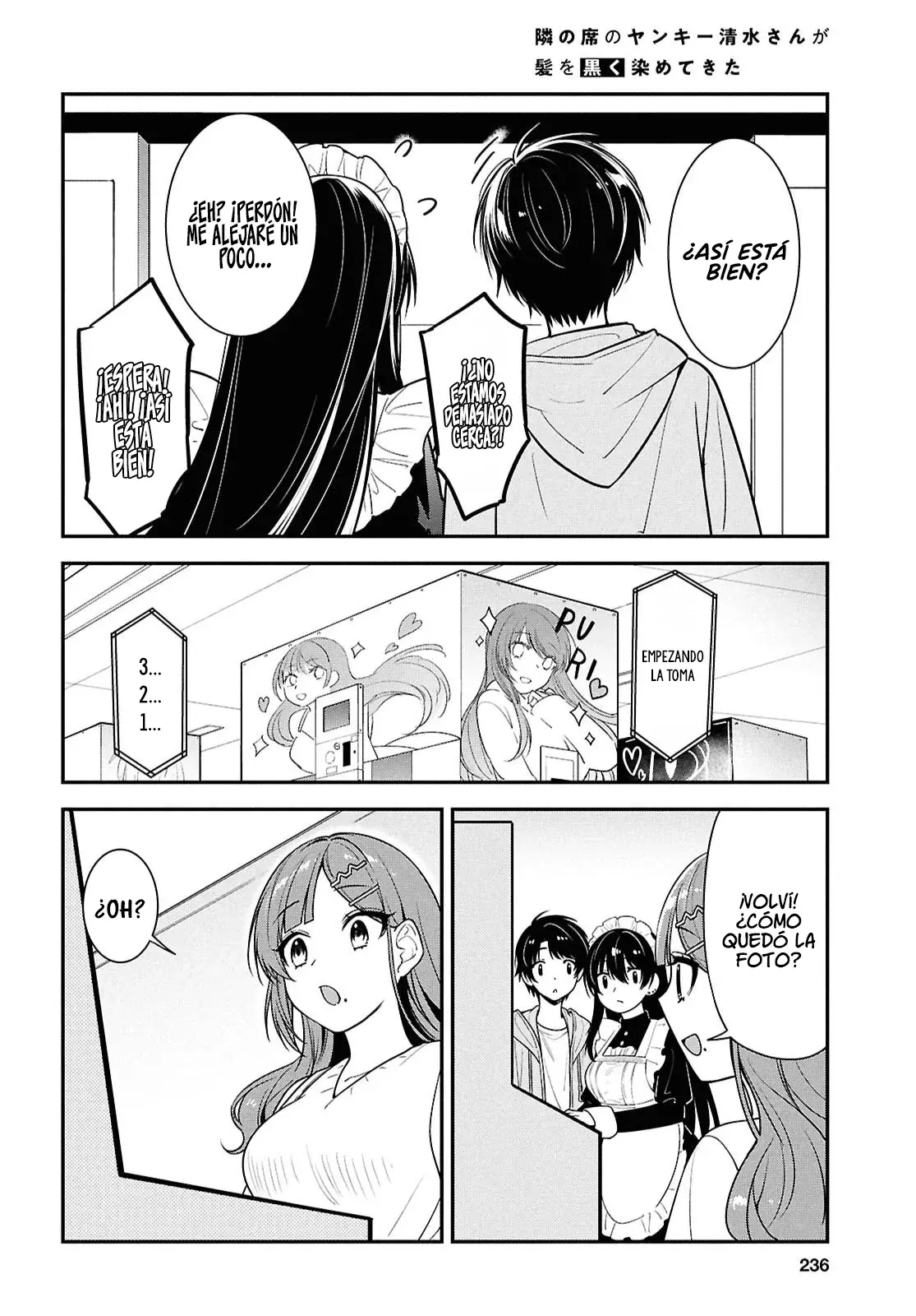 Tonari no Seki no Yankee Shimizu-san ga Kami wo Kuroku Somete Kita Capitulo 7 página 28