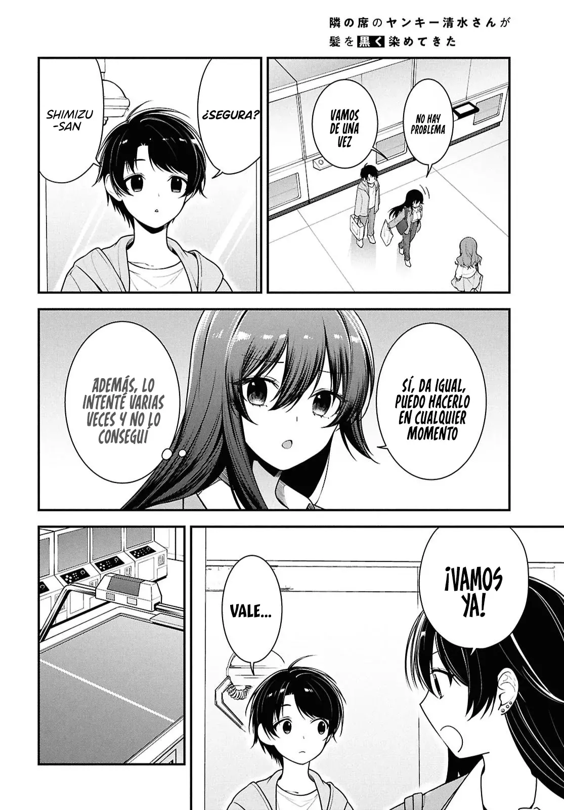 Tonari no Seki no Yankee Shimizu-san ga Kami wo Kuroku Somete Kita Capitulo 7 página 7