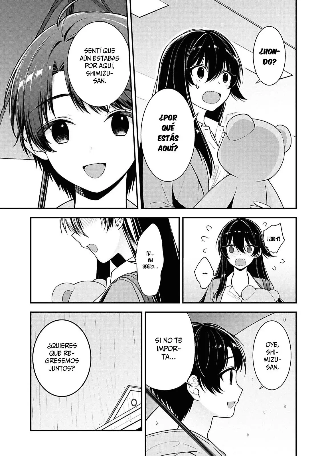 Tonari no Seki no Yankee Shimizu-san ga Kami wo Kuroku Somete Kita Capitulo 8 página 12