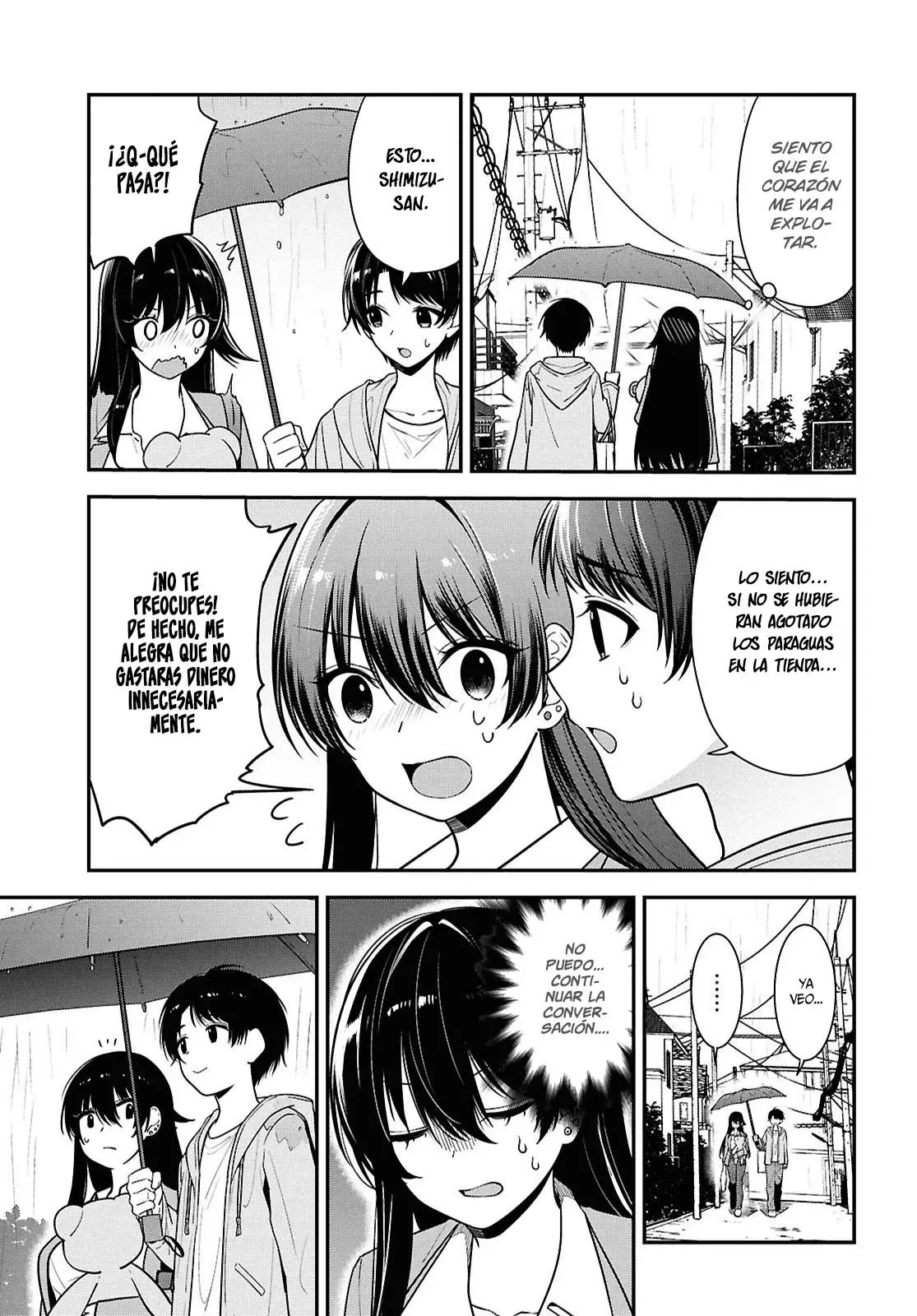 Tonari no Seki no Yankee Shimizu-san ga Kami wo Kuroku Somete Kita Capitulo 8 página 14