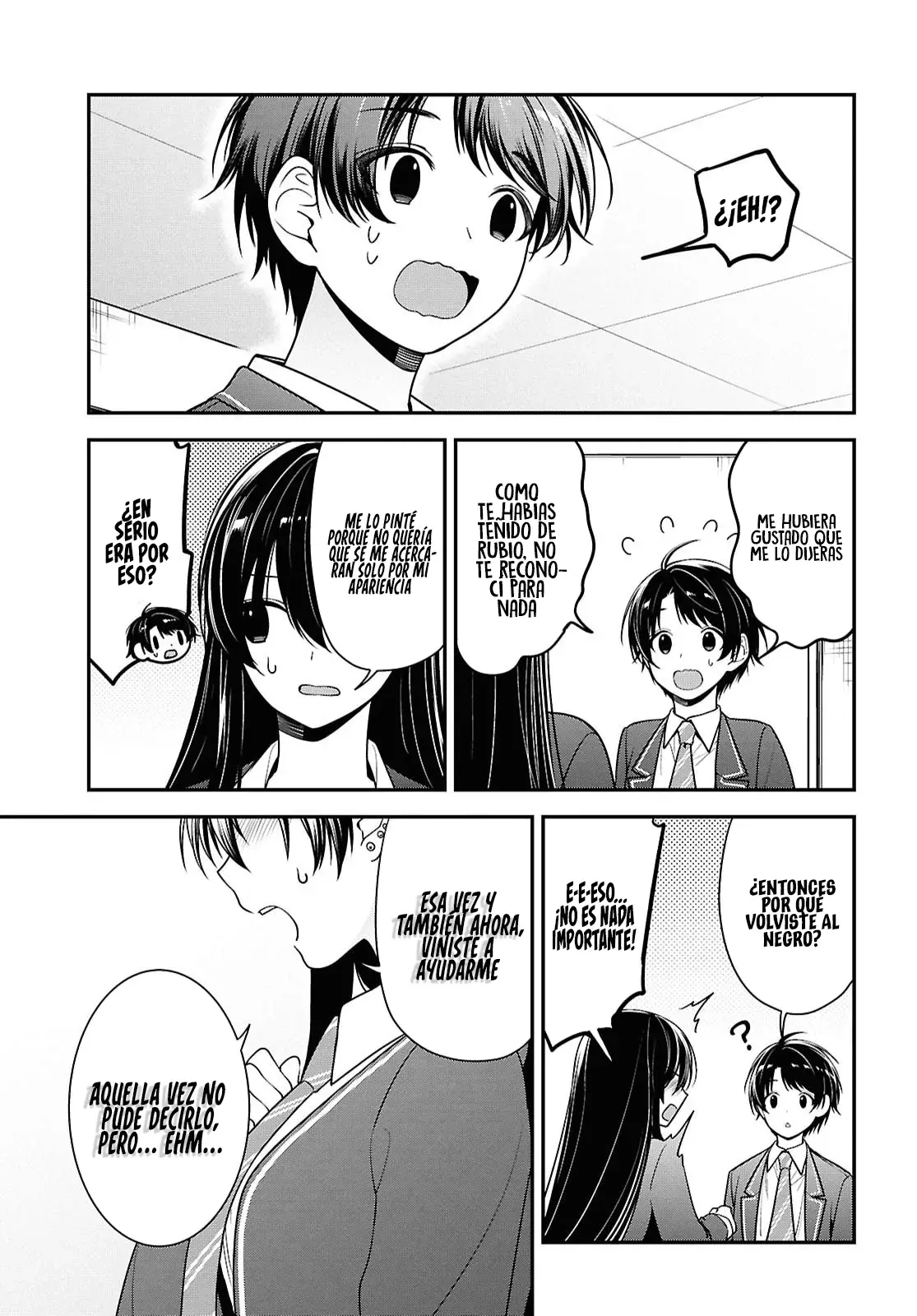Tonari no Seki no Yankee Shimizu-san ga Kami wo Kuroku Somete Kita Capitulo 9 página 35