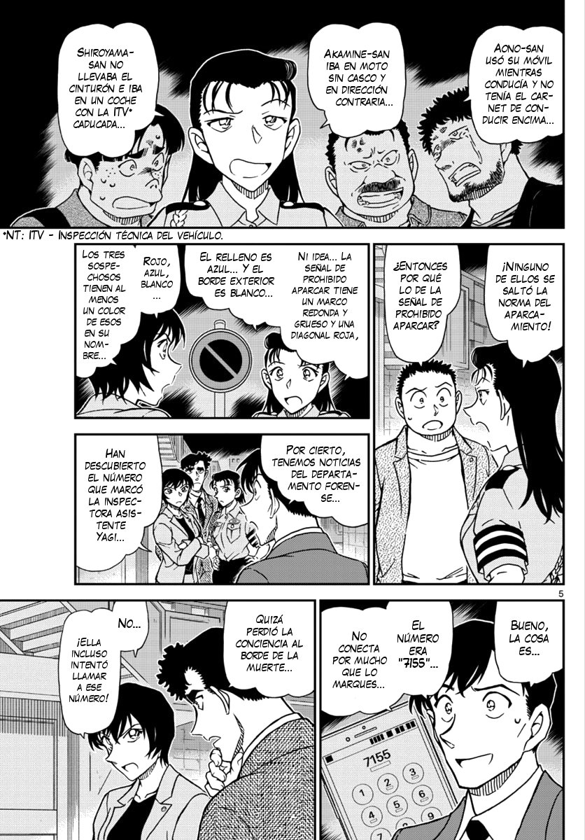 Detective Conan Capitulo 1016: Señal de "Prohibido aparcar" página 6