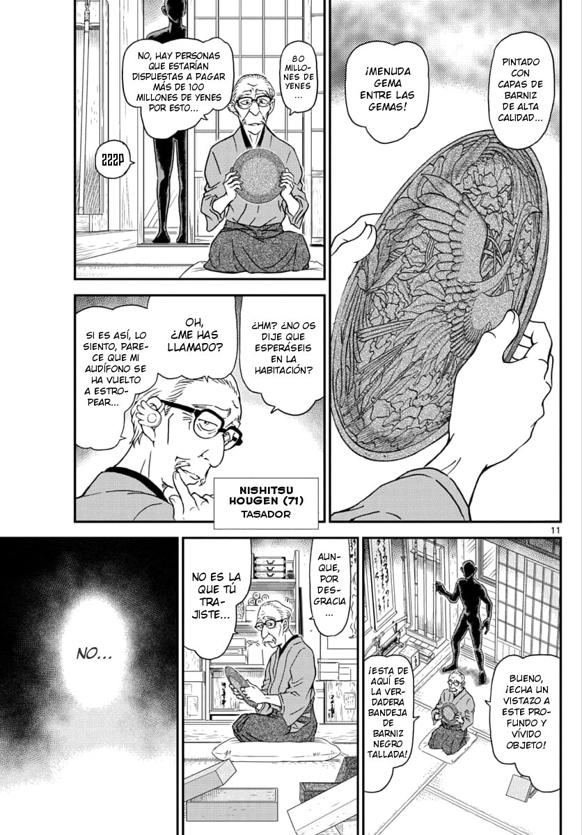 Detective Conan Capitulo 1035: La bandeja de barniz negro tallada página 12