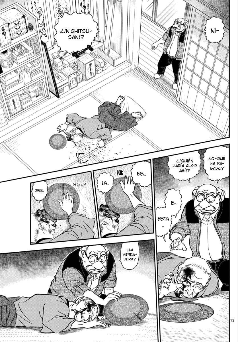 Detective Conan Capitulo 1035: La bandeja de barniz negro tallada página 14