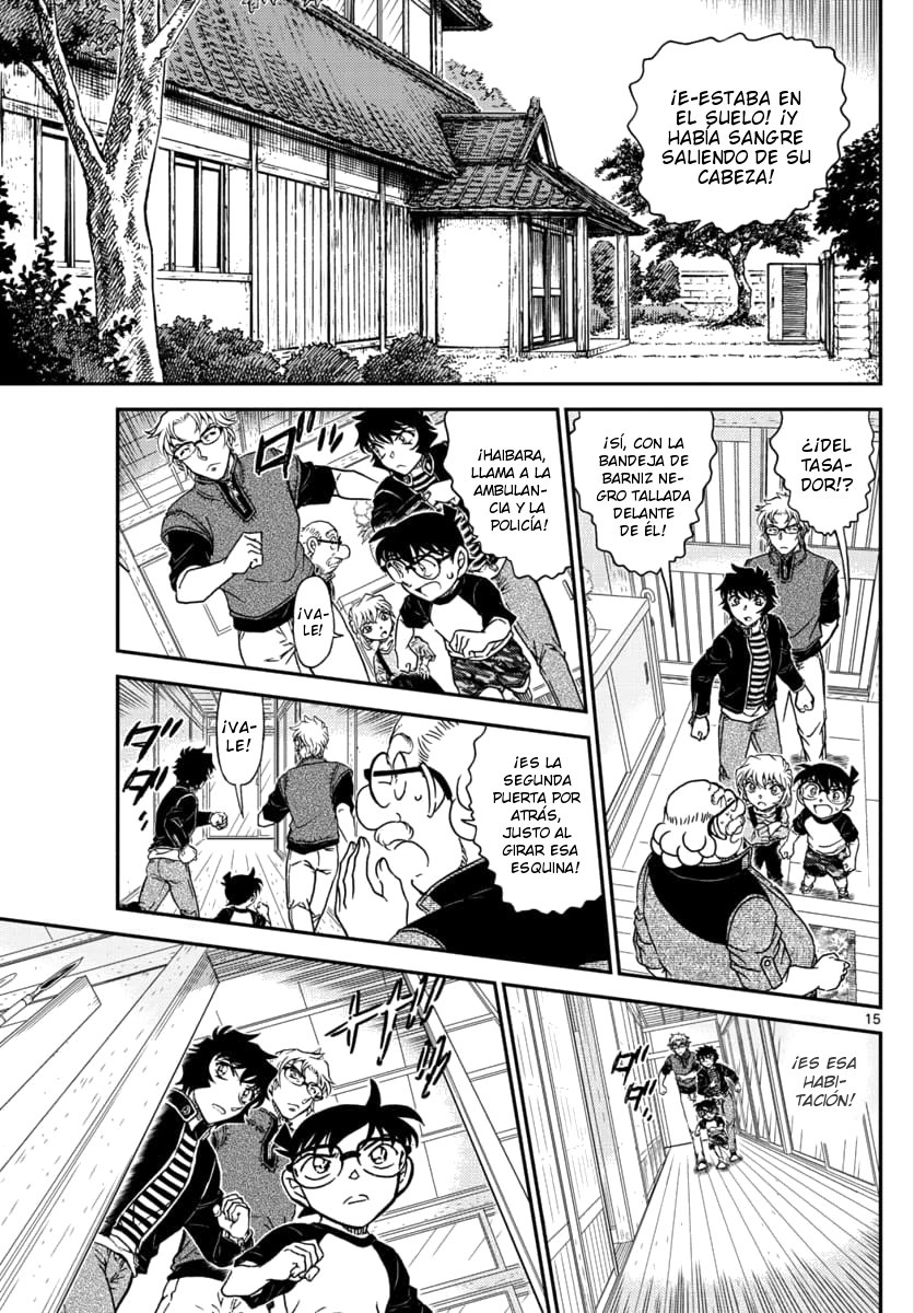 Detective Conan Capitulo 1035: La bandeja de barniz negro tallada página 16