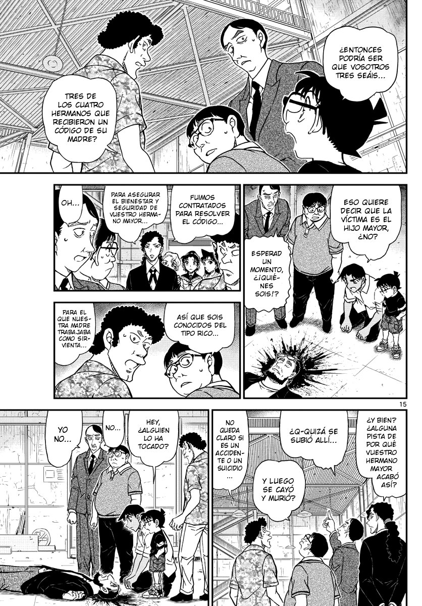 Detective Conan Capitulo 1040: De tu madre fanática del footbowl página 15