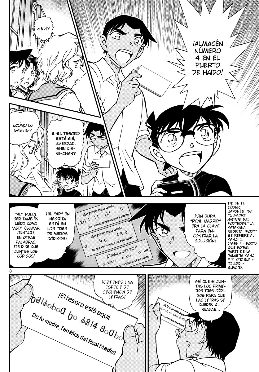 Detective Conan Capitulo 1040: De tu madre fanática del footbowl página 8