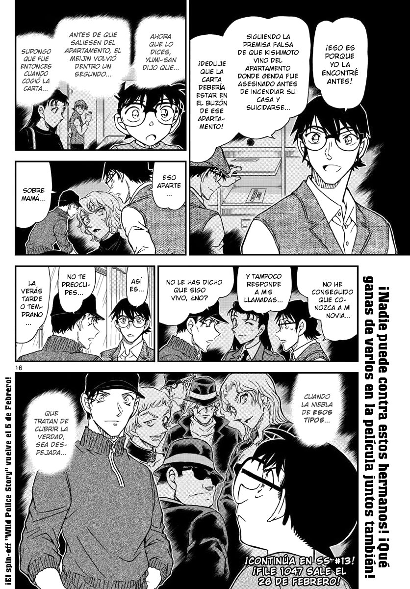 Detective Conan Capitulo 1046: La mano ganadora el Meijin página 16
