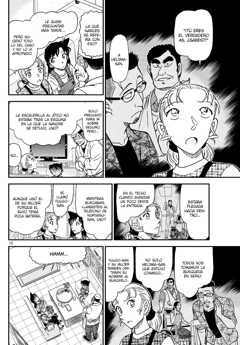 Detective Conan Capitulo 1056: Asesinato a puerta cerrada en el ático página 12