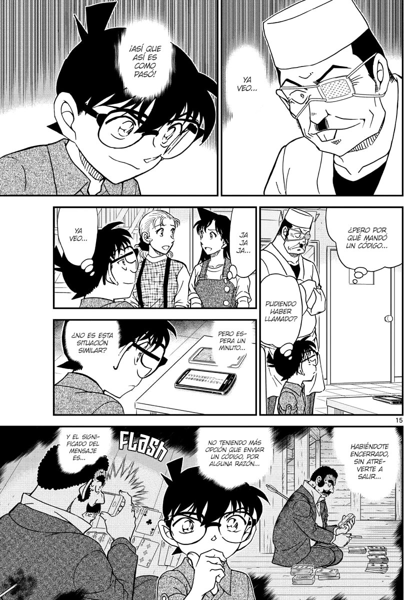 Detective Conan Capitulo 1056: Asesinato a puerta cerrada en el ático página 15