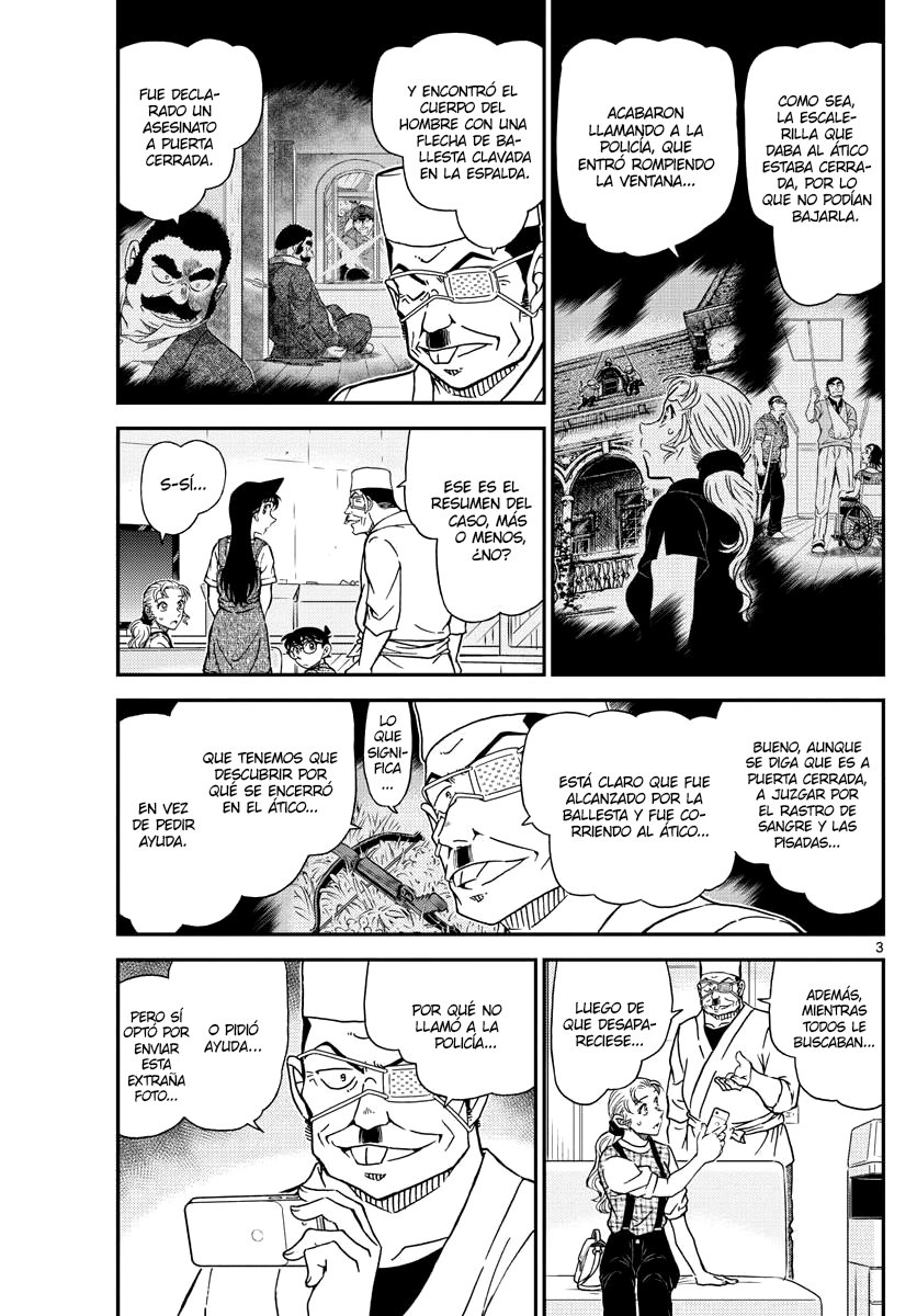 Detective Conan Capitulo 1056: Asesinato a puerta cerrada en el ático página 3