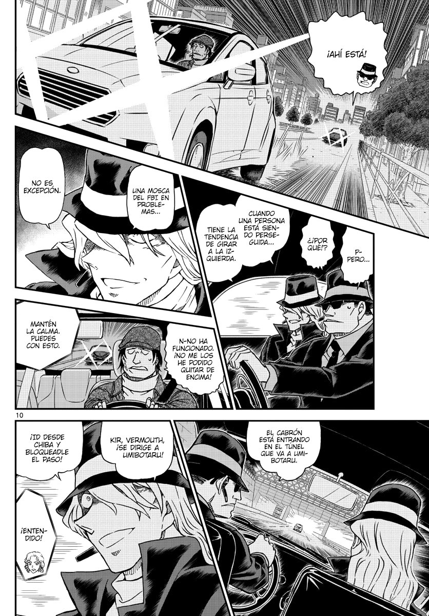 Detective Conan Capitulo 1063: Persecución dramática en la oscuridad de la noche página 10