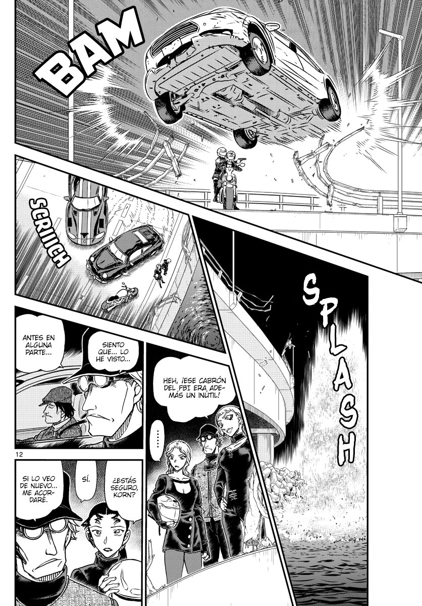 Detective Conan Capitulo 1063: Persecución dramática en la oscuridad de la noche página 12