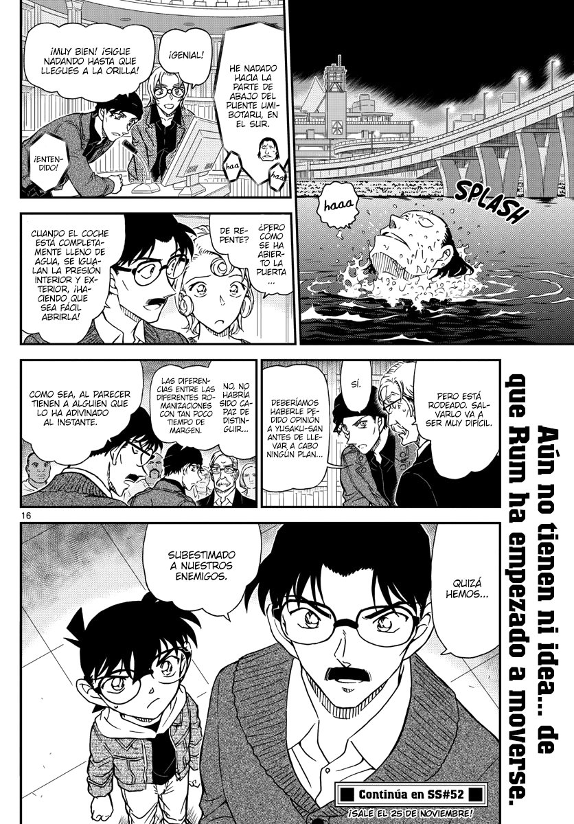 Detective Conan Capitulo 1063: Persecución dramática en la oscuridad de la noche página 16