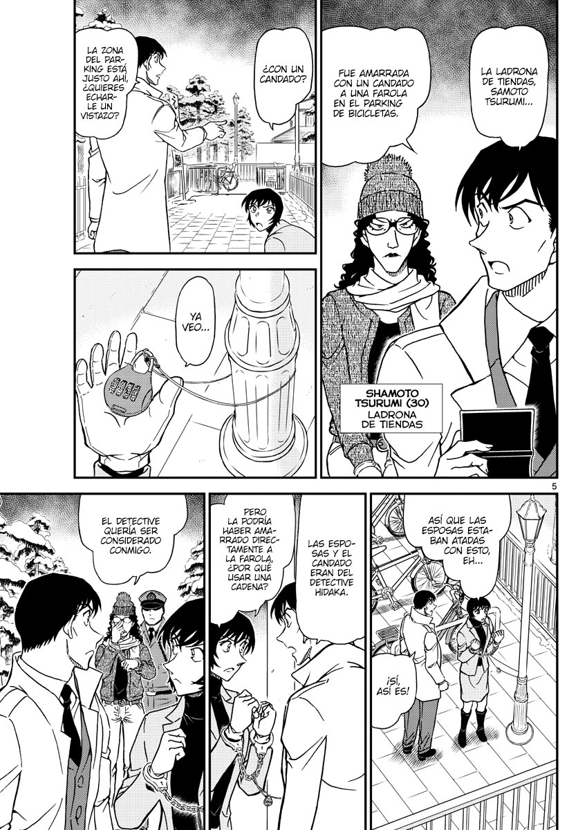 Detective Conan Capitulo 1068: Investigación del criminal en búsqueda y captura página 5