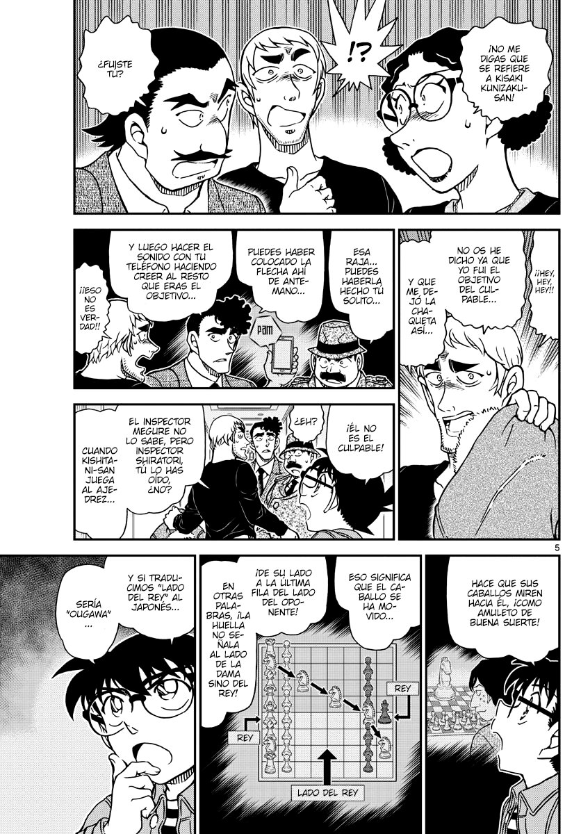 Detective Conan Capitulo 1105: Lágrimas de derrota página 5