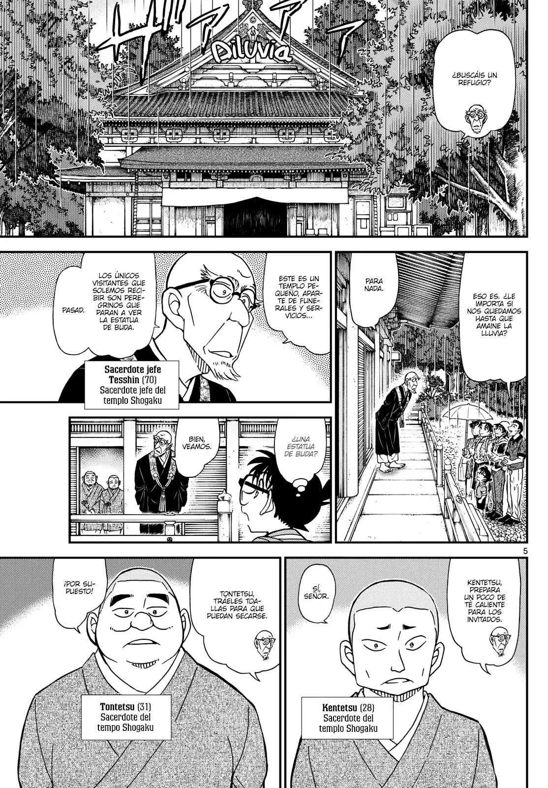 Detective Conan Capitulo 1116: Un refugio para la lluvia en las montañas página 5