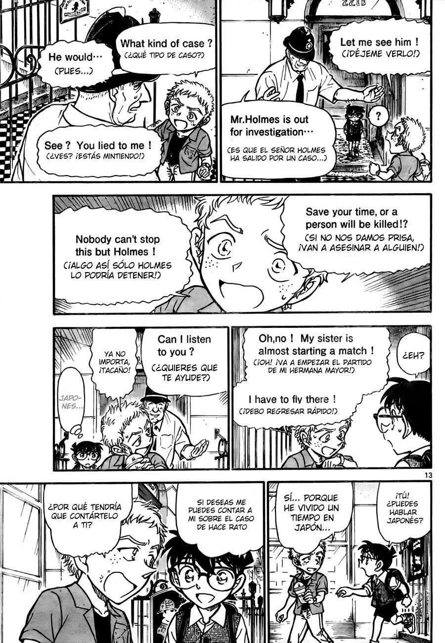 Detective Conan Capitulo 743: Aprendiz de Holmes página 13