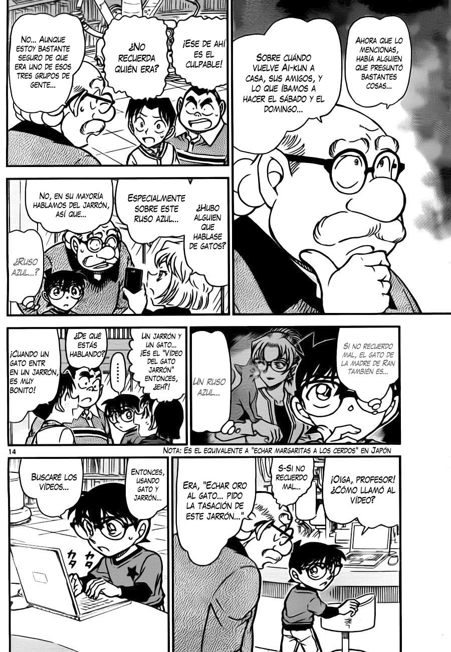 Detective Conan Capitulo 776: Jarrón y gato página 14