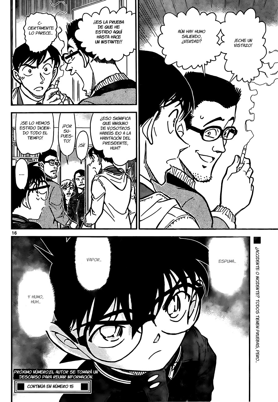 Detective Conan Capitulo 809: Huellas de haber estado en la habitación página 16