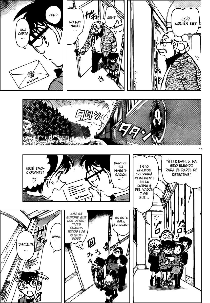 Detective Conan Capitulo 818: Tren del misterio. ¡Todos a Bordo! página 11