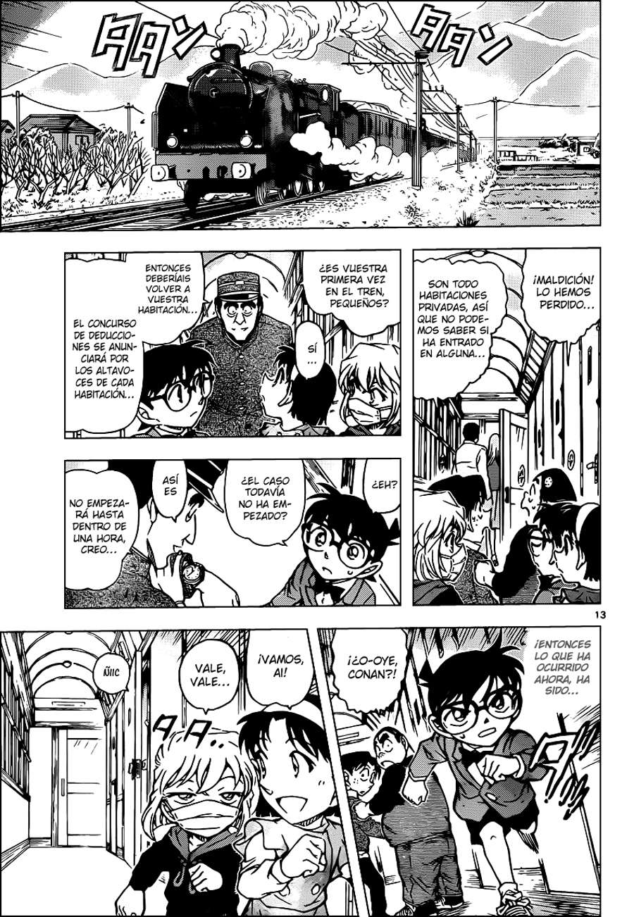 Detective Conan Capitulo 818: Tren del misterio. ¡Todos a Bordo! página 13