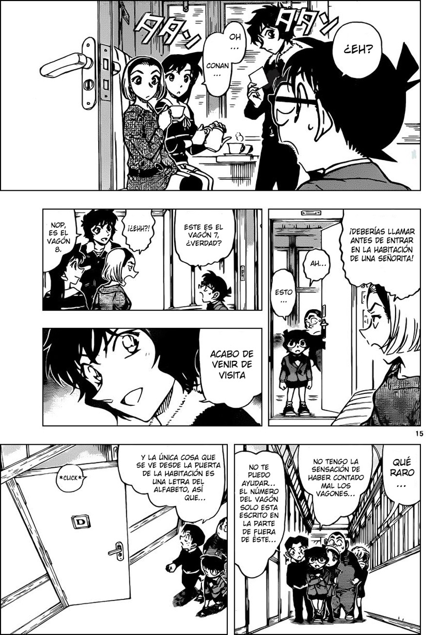 Detective Conan Capitulo 818: Tren del misterio. ¡Todos a Bordo! página 15