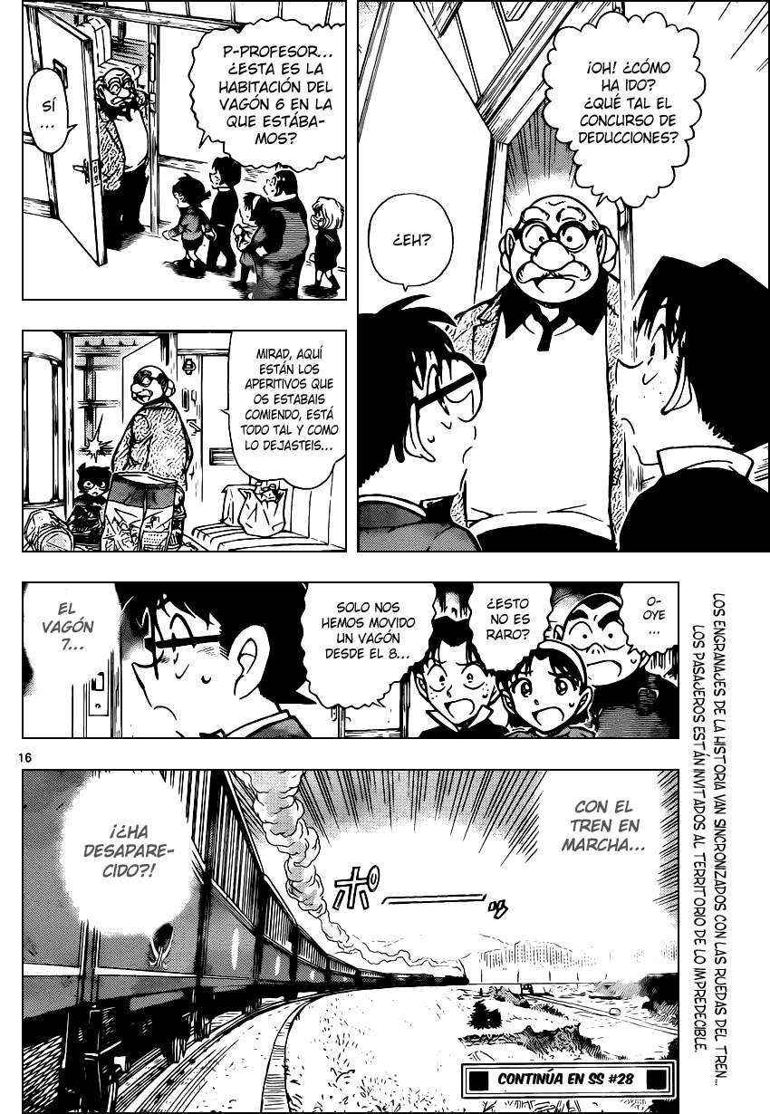 Detective Conan Capitulo 818: Tren del misterio. ¡Todos a Bordo! página 16