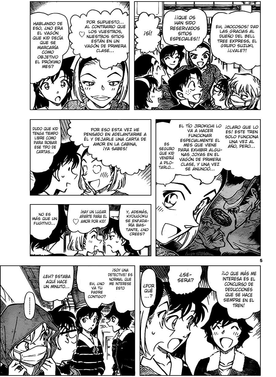 Detective Conan Capitulo 818: Tren del misterio. ¡Todos a Bordo! página 5