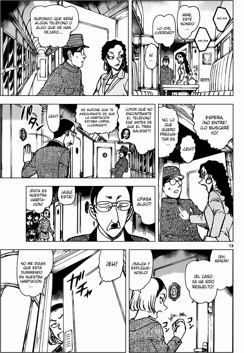 Detective Conan Capitulo 819: Tren del misterio. Túnel página 13