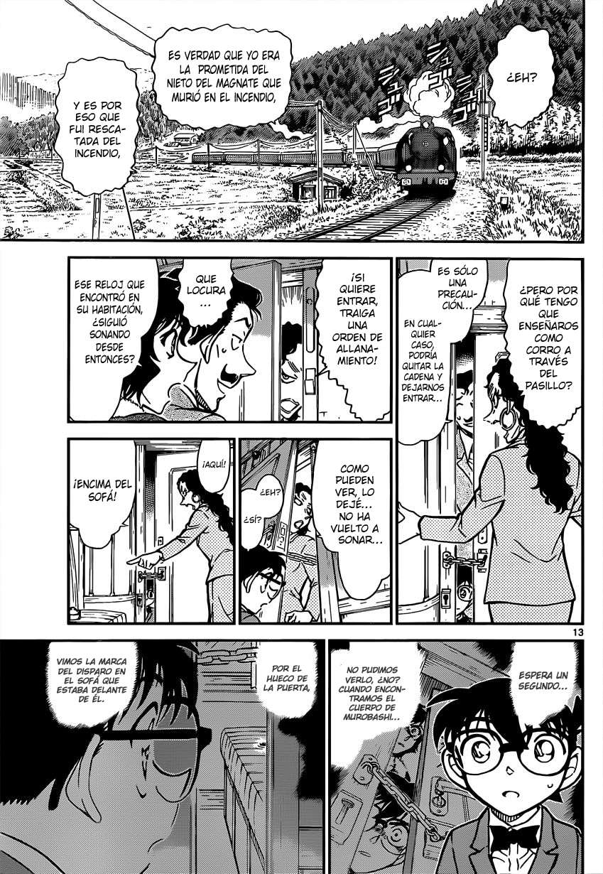 Detective Conan Capitulo 821: Tren del misterio-Unión página 13
