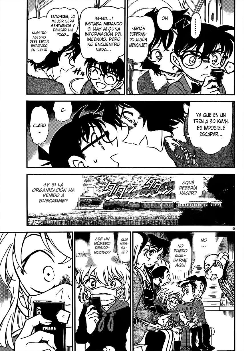 Detective Conan Capitulo 821: Tren del misterio-Unión página 5