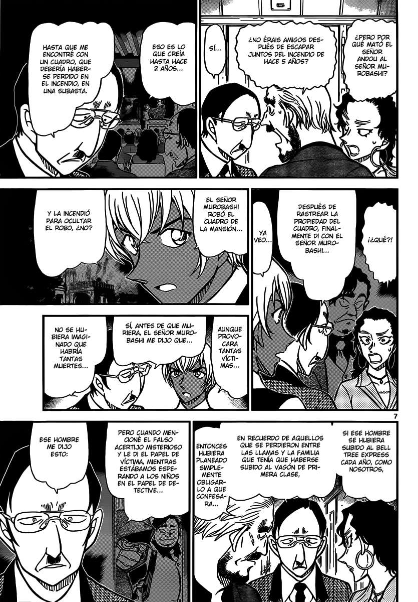Detective Conan Capitulo 823: Tren del misterio. Liberación de humo página 7