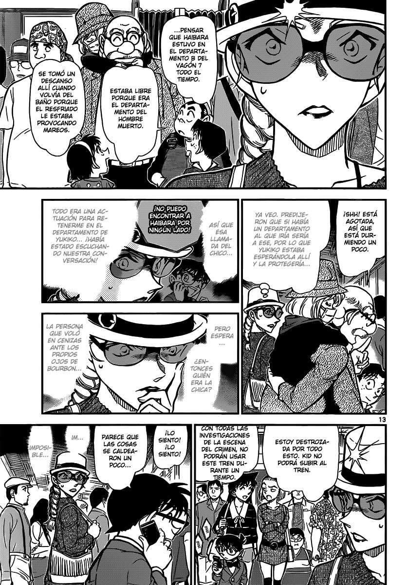 Detective Conan Capitulo 824: Tren del misterio. Destino final página 13