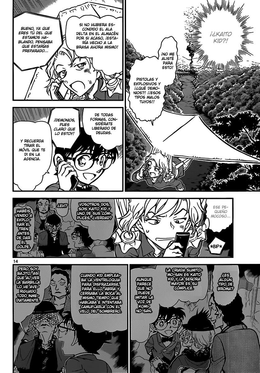 Detective Conan Capitulo 824: Tren del misterio. Destino final página 14