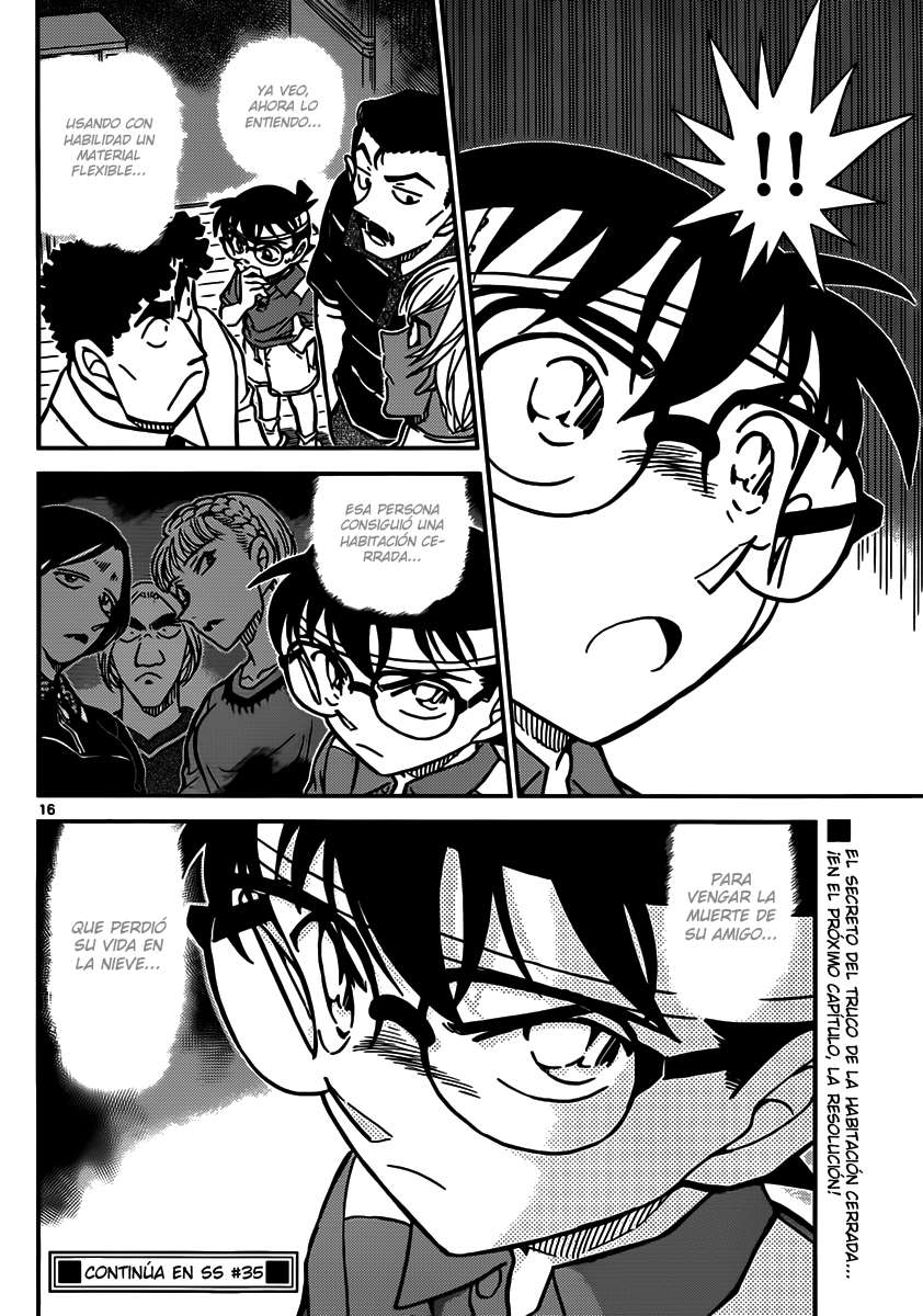 Detective Conan Capitulo 826: La llave perdida de la habitación cerrada página 16