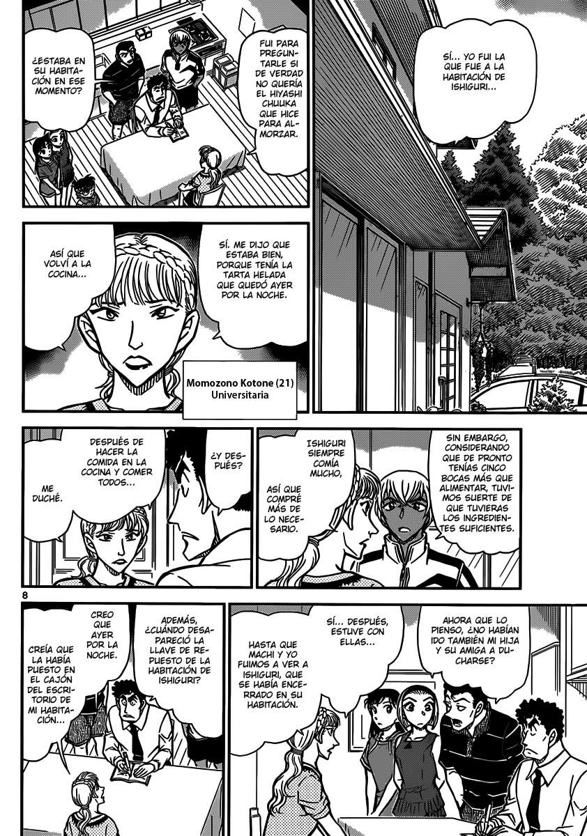 Detective Conan Capitulo 826: La llave perdida de la habitación cerrada página 8