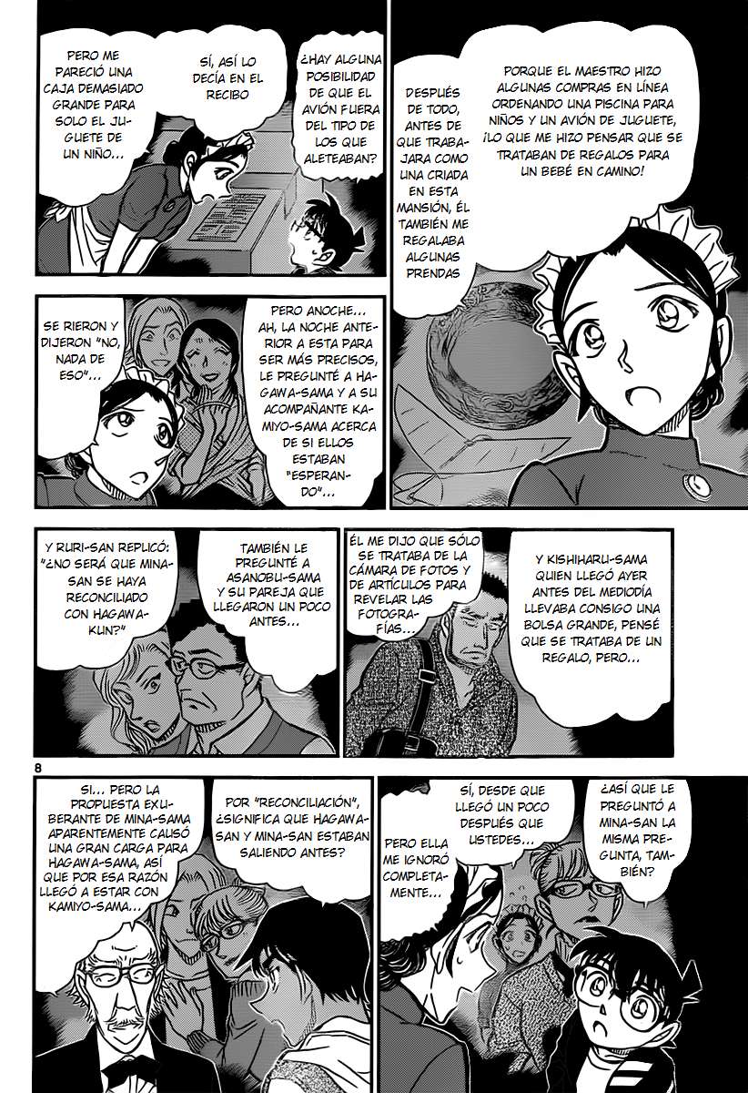 Detective Conan Capitulo 839: Cada cual con su propia motivación para resolver página 8