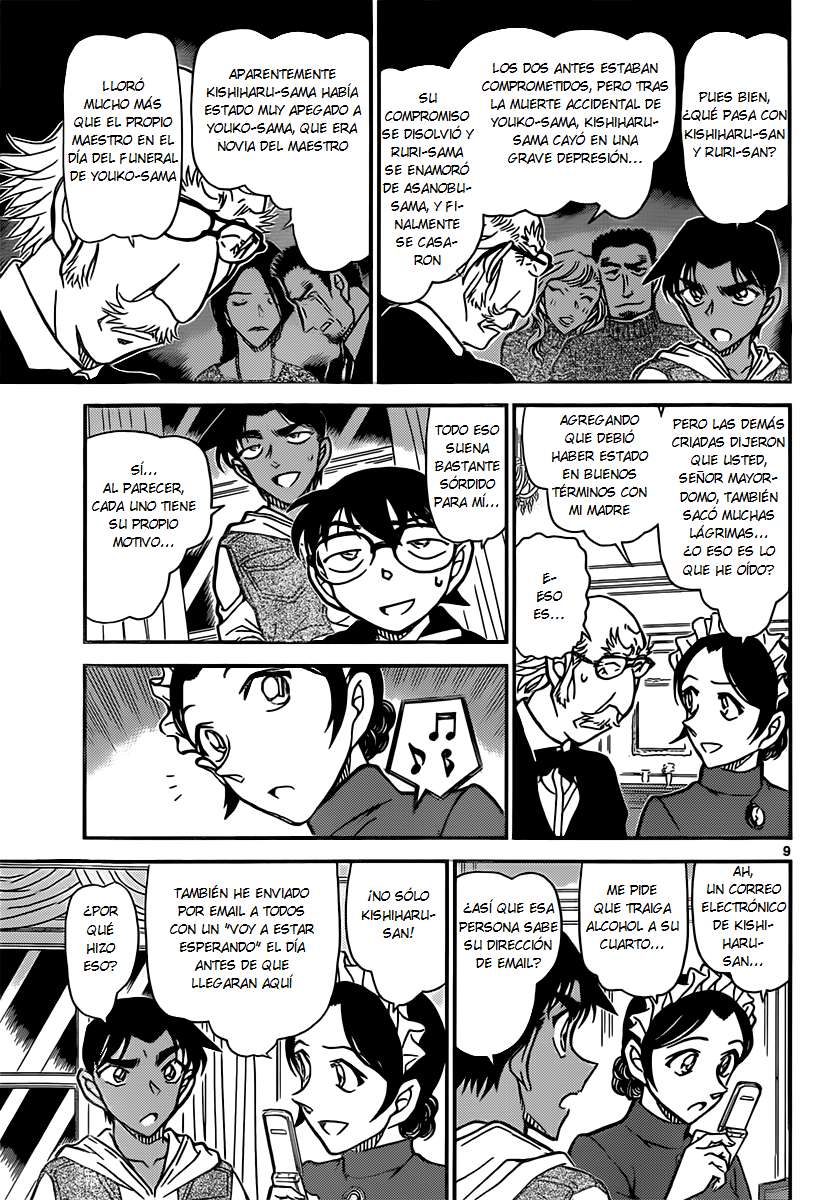 Detective Conan Capitulo 839: Cada cual con su propia motivación para resolver página 9