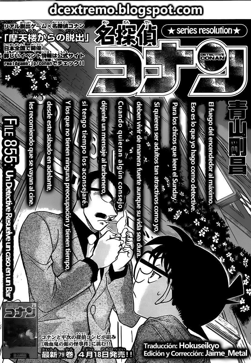 Detective Conan Capitulo 855: Un detective resuelve un caso en un bar página 2