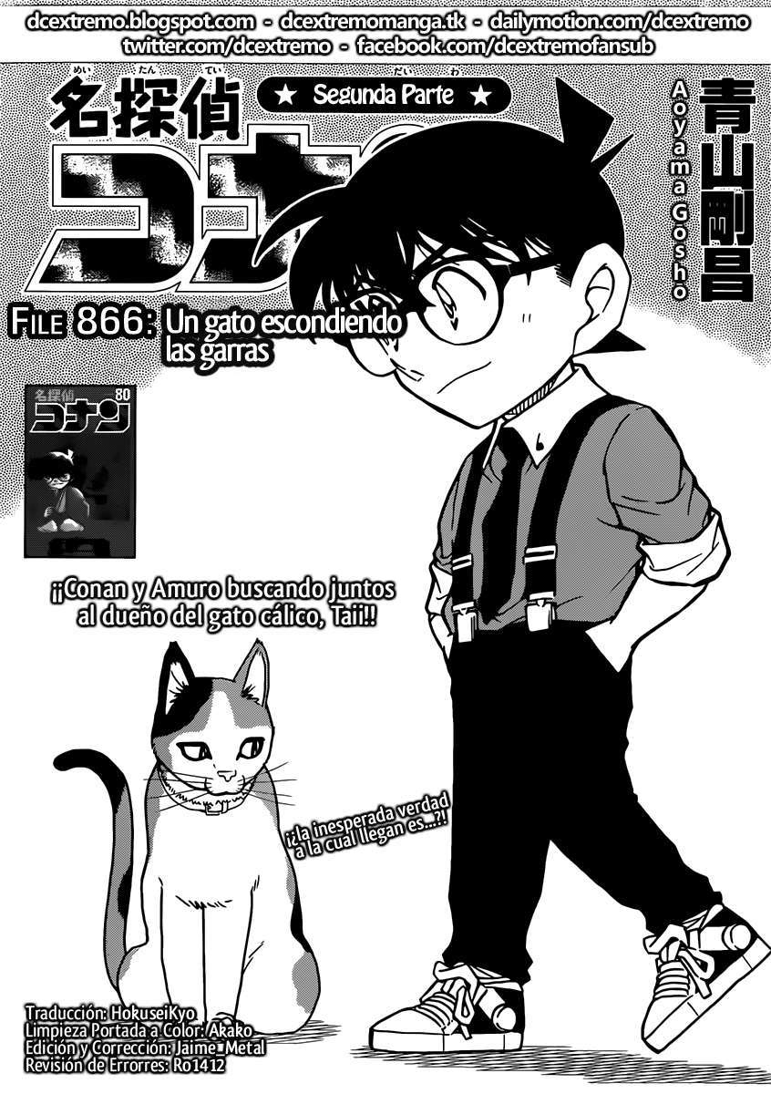 Detective Conan Capitulo 866: Un gato escondiendo sus garras página 2