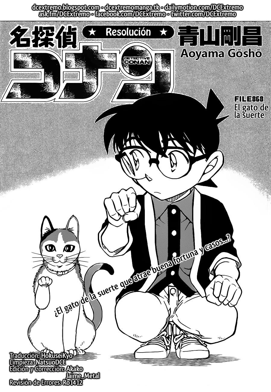 Detective Conan Capitulo 868: Gato de la suerte página 2