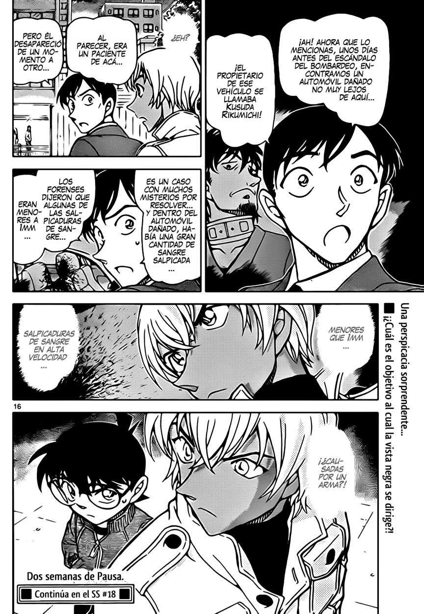 Detective Conan Capitulo 890: Salpicaduras de sangre en alta velocidad página 17