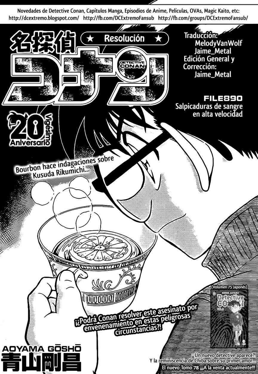 Detective Conan Capitulo 890: Salpicaduras de sangre en alta velocidad página 2
