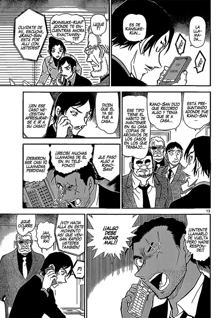 Detective Conan Capitulo 914: Huellas y la Asociación del Pájaro Carpintero página 14