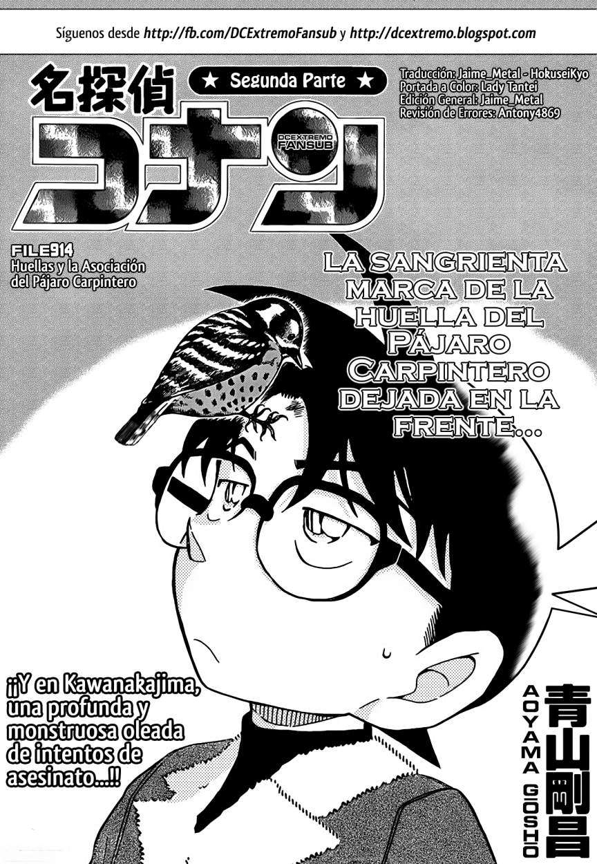 Detective Conan Capitulo 914: Huellas y la Asociación del Pájaro Carpintero página 2